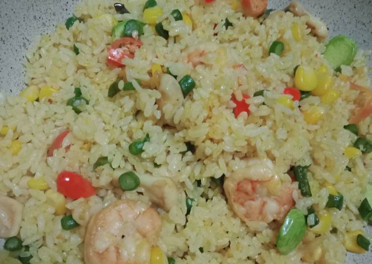 Resep: Nasi Goreng Seafood with mix Vegetables istimewa