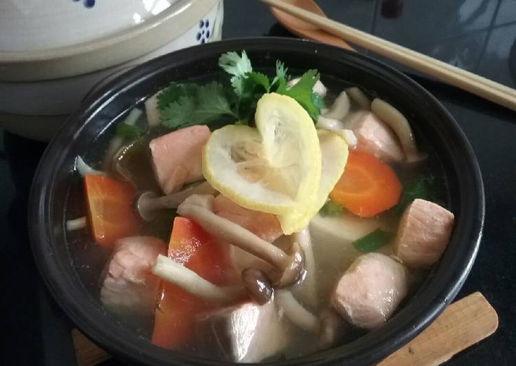 Cara membuat Sup salmon 