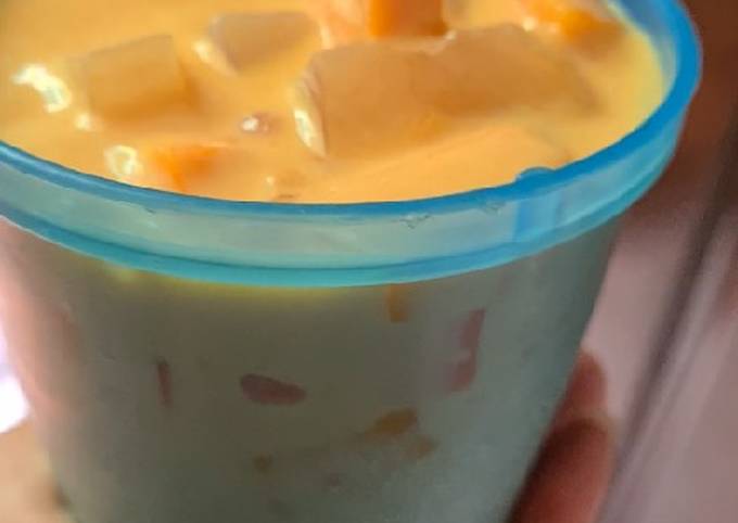 Resep: Creamy cheese mango simple
