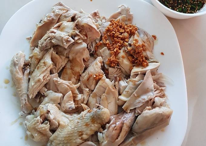 Resep Ayam pekcamke (chicken hainanese)