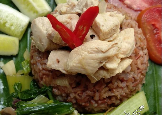 Resep Hainan chicken red rice