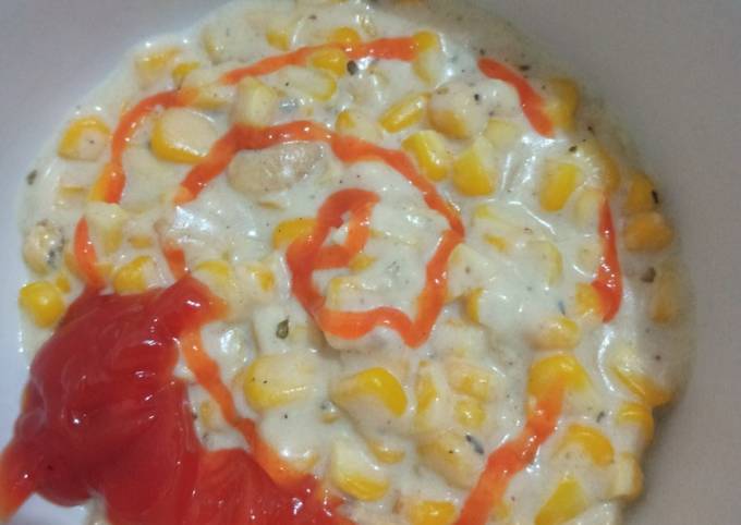 Resep Creamy corn soup irit tanpa ayam