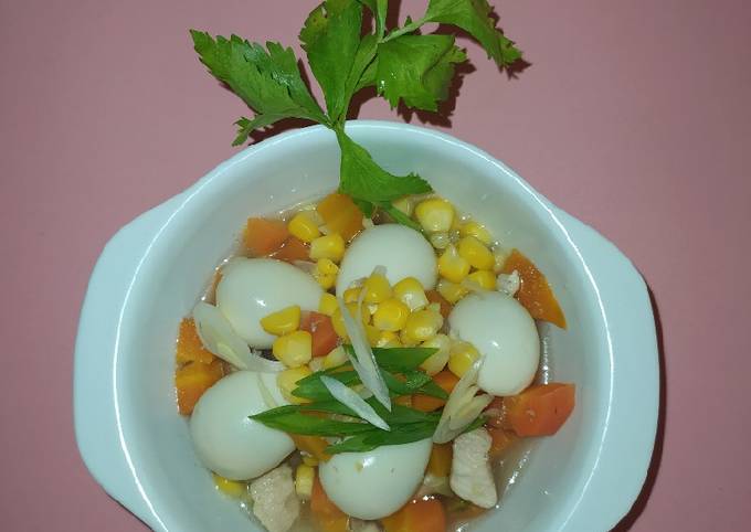 Resep: Sup Jagung Telur Puyuh