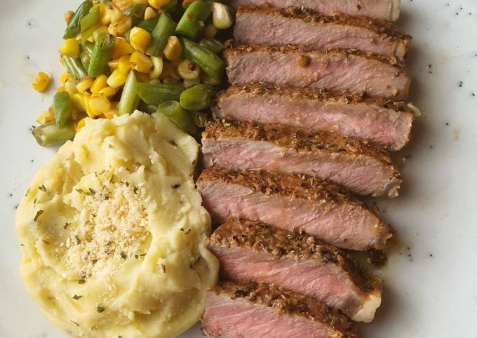 Resep: Rib Eye Steak, Creamy Mashed Potato and Sautéed Veggies