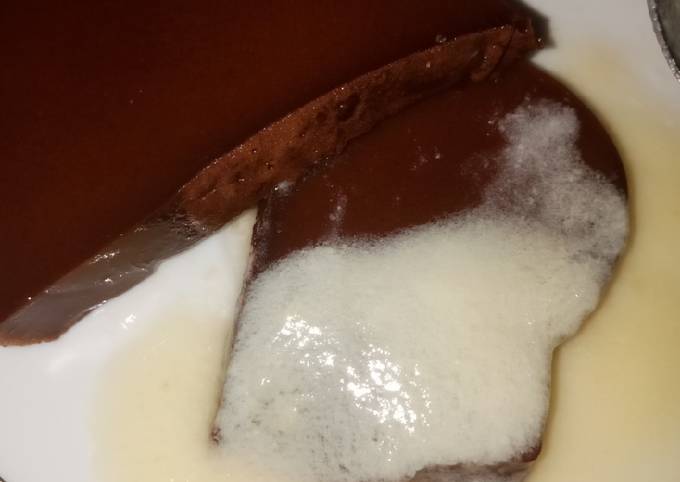 Resep Puding coklat vla susu vanila