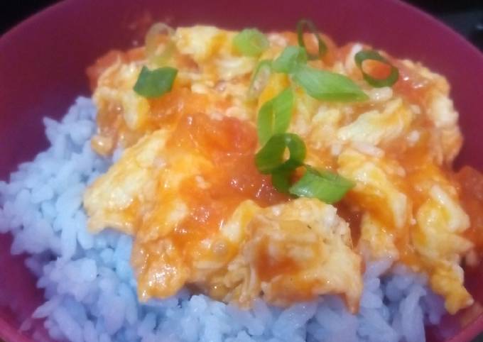 Resep: Nasi biru telur tomat