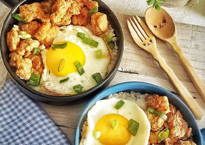 Resep Chicken & Egg Rice Bowl