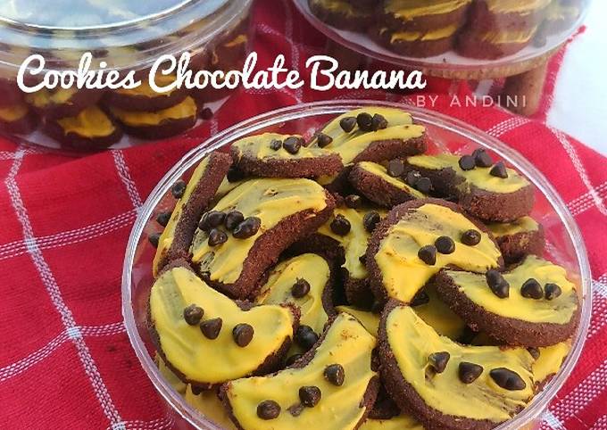 Resep Eggless Chocolate Banana Cookies