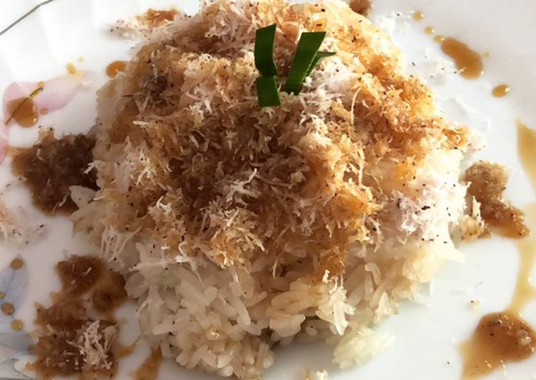 Resep: Pulut siram / coconut sticky rice 🥥 yang bikin ketagihan