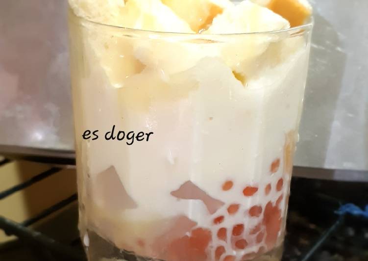 Cara Mudah memasak Es Doger yang bikin ketagihan