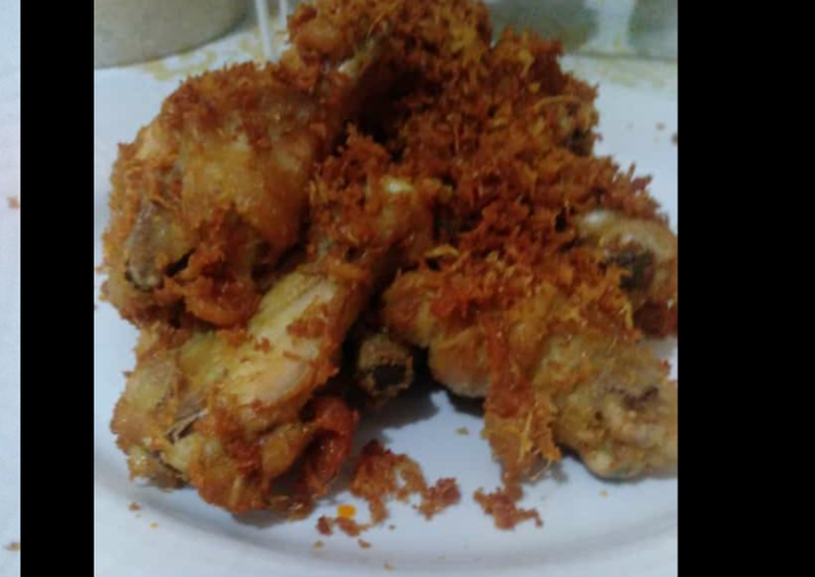 Resep: Ayam goreng srundeng kelapa 
