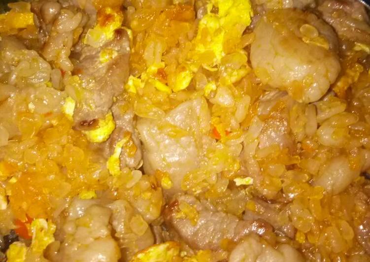 Cara membuat Nasi goreng kambing shirataki #debm enak