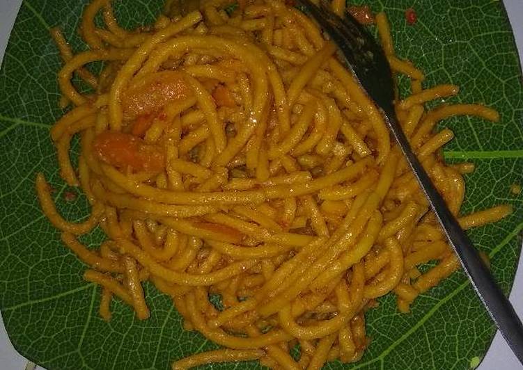 Resep: Mie gomak (spageti batak) ala resto 