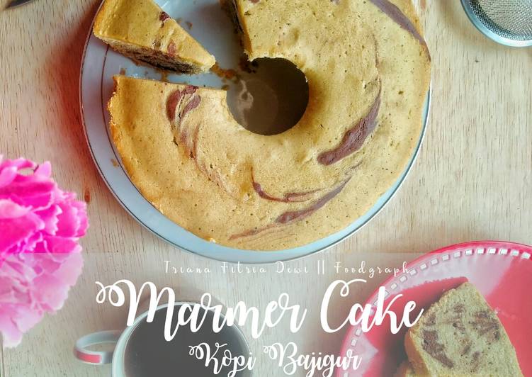 Cara Mudah mengolah Marmer cake kopi bajigur 