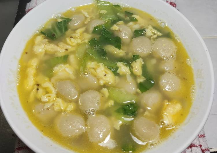 Sup Telur bakso simpel