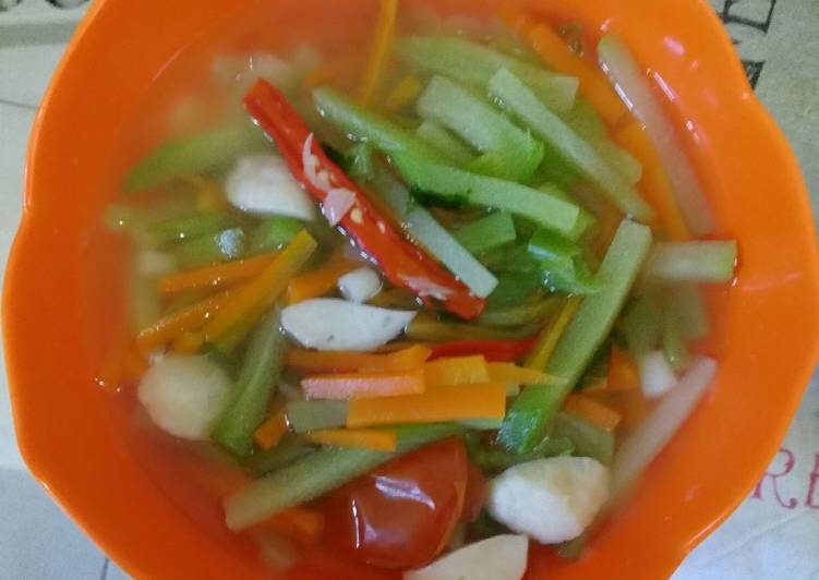 Resep mengolah Sayur Bening Wortel + Labu Siam yang bikin ketagihan