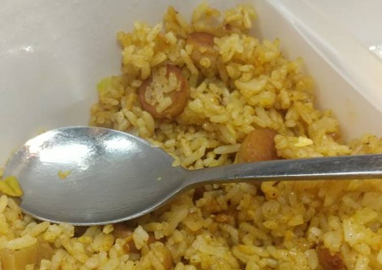 Cara Mudah memasak Bento Nasi Goreng Gulai ala Anak Kos Korea sedap