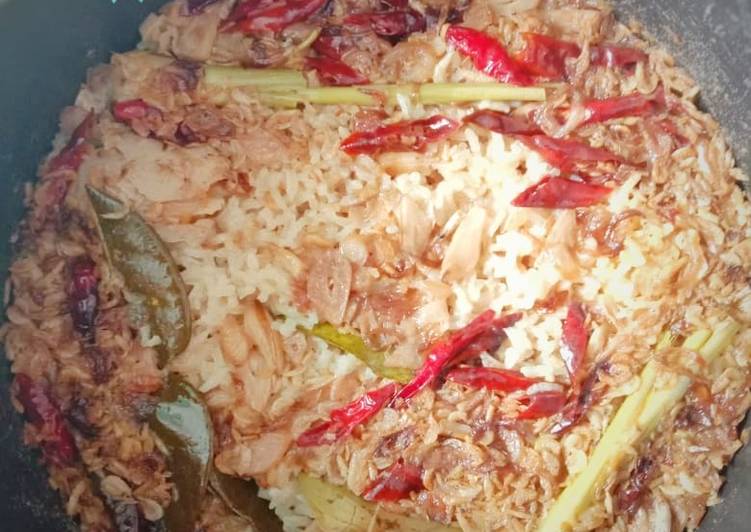 Nasi Liwet Udang Rebon Rice cooker