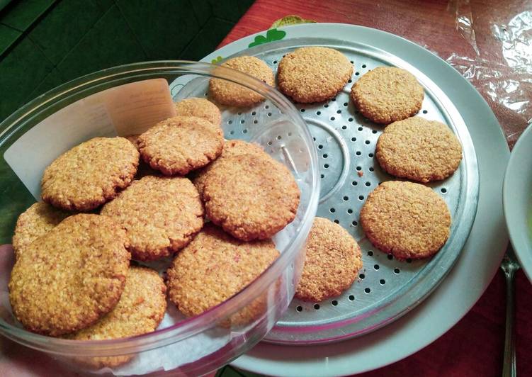 Resep: Cookies Enting-enting Oatmeal Teflon 4 bahan #nooven #nomixer yang bikin ketagihan