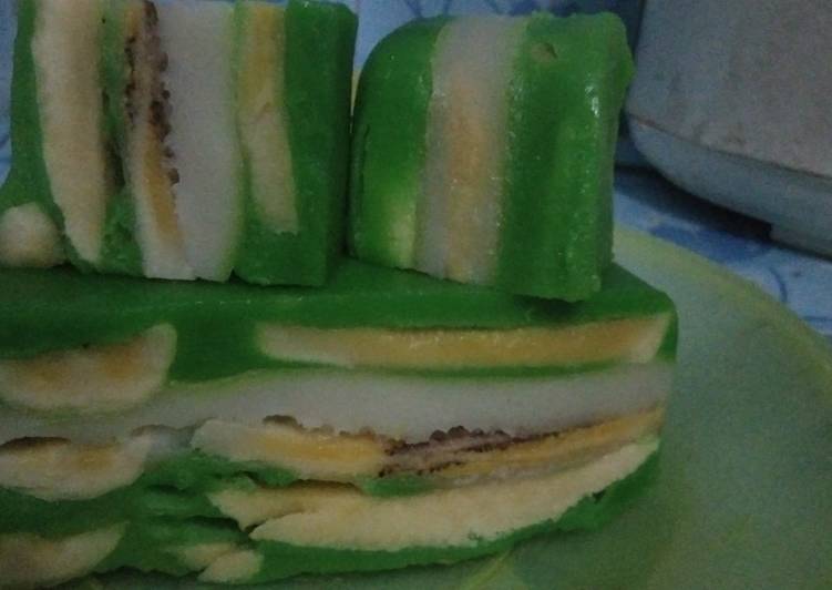Naga sari pasta pandan tanpa daun pisang pakai loyang