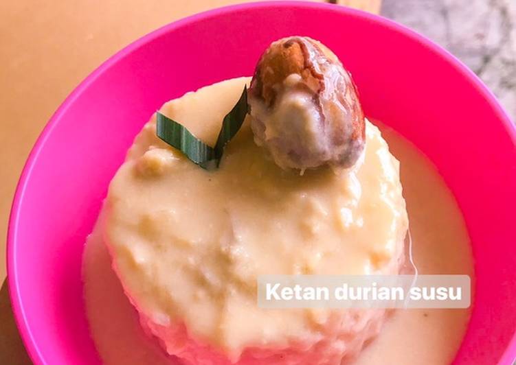Resep: Ketan durian susu enak